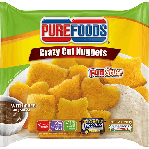 Purefoods Crazy Cuts Nuggets Fun Stuff with BBQ Sauce 200g