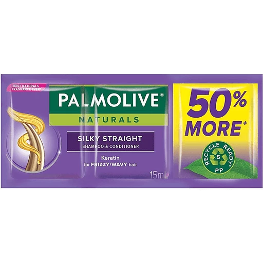Palmolive Shampoo Silky Straight Tri-Sachet 15ml x 6s