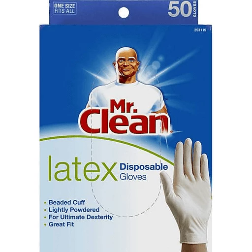 Mr Clean Latex Disposable Gloves Cleaning Tools Sponges