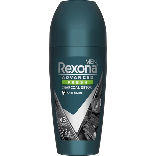 Rexona Men Deodorant Roll-On Natural Fresh Charcoal Detox 45ml