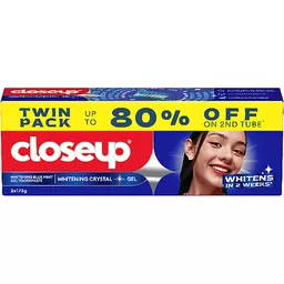 Close Up Whitening Crystal Blue Mint Twin Pack 173g x 2s