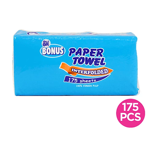 SM Bonus Interfolded Paper Towel 1ply 175 pulls 1s