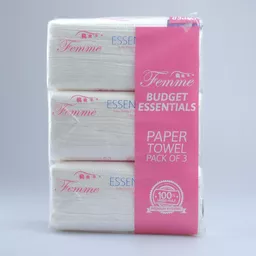Femme Interfolded Paper Towel 1ply 120 pulls 3s