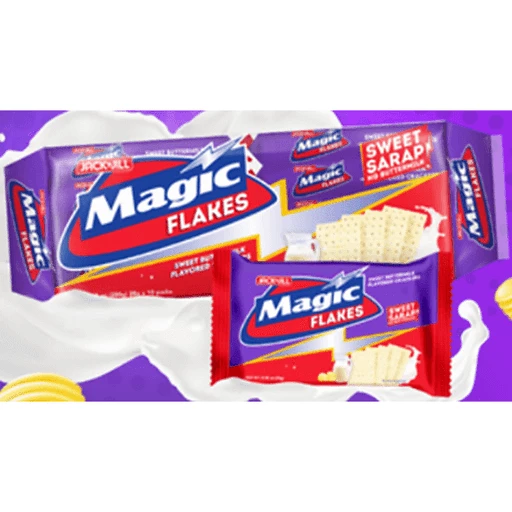 Magic Flakes Blue Magic Flakes Logo Jack N Jill Magic Flakes Cracker In A Plastic Tub,