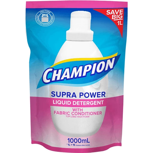 Champion Liquid Detergent With Fabric Conditioner 1L