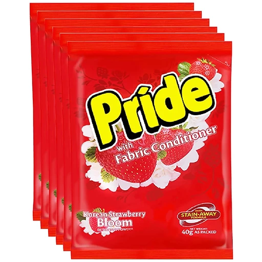 Pride Detergent Powder Strawberry Blooms 40g x 6s