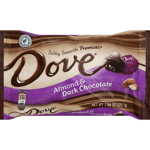 Dove Dark Chocolate With Almond Minis Candies Chocolate