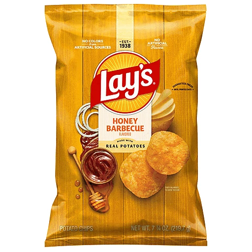 Lay's Honey Barbecue Flavored Potato Chips oz bag Chips DeCA