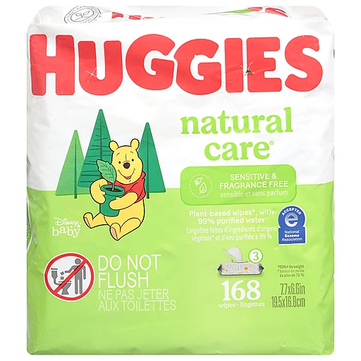 Huggies Natural Care Fragrance Free Sensitive Baby Wipes 168 ct