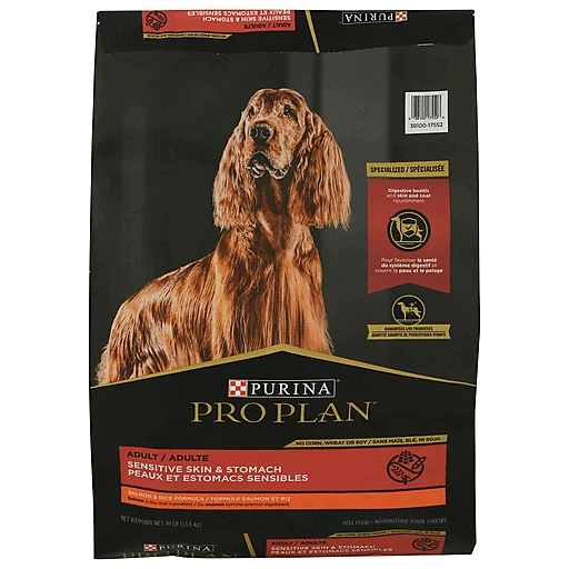 Purina Pro Plan Sensitive Skin Stomach Salmon Rice Formula Adult Dog Food 30 lb box