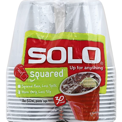 Solo Cup 18 oz Squared Cups 30 ct package, Plates, Bowls & Cups
