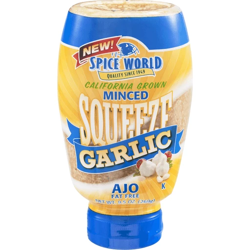 Spice World Squeeze Fat-free Minced Garlic 9.5 oz squeeze bottle