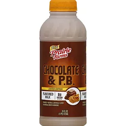 PRAIRIE FARMS CHOCOLATE AND PEANUT BUTTER MILK 16 FL OZ BOTTLE