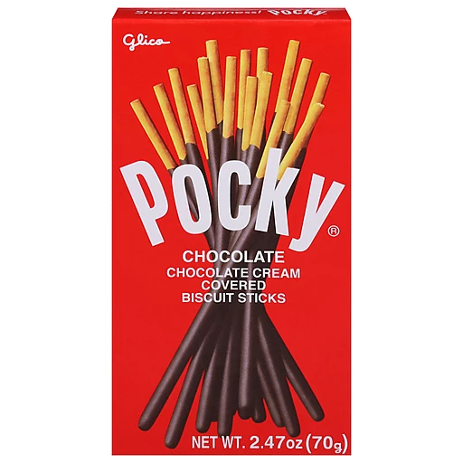 Pocky Chocolate Cream Covered Biscuit Sticks 2.47 oz box | Asian | DeCA Pocky Chocolate Cream Covered Biscuit Sticks 2.47 oz box | Asian | DeCA
