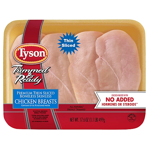 Tyson Trimmed Ready Thin Sliced Boneless Skinless Chicken