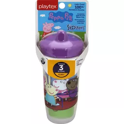 Playtex Sipsters Cup, Stage 3 (12 M+), Peppa Pig, 9 Ounce