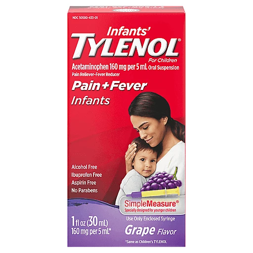 Tylenol Infants' Acetaminophen Pain Fever Relief Grape Flavor