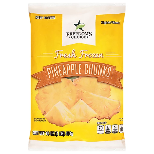 Freedom's Choice Fresh Frozen Pineapple Chunks 16 oz bag Frozen