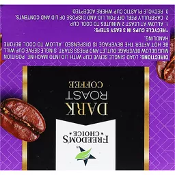 Freedom's Choice Dark Roast Coffee 12 K-Cup Pods K-cups DeCA