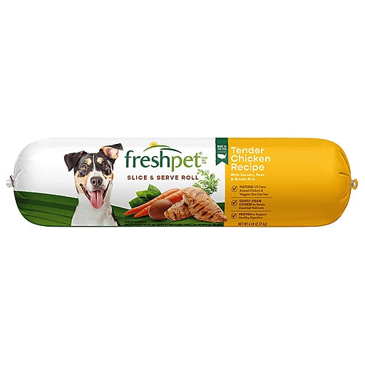 Freshpet Select Tender Chicken Recipe Slice Serve Roll Dog Food